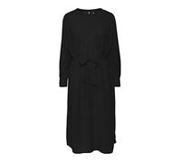 VERO MODA Damen Vmpolliana Inge Calf Dress Wvn Ga Kleid, Schwarz, M EU