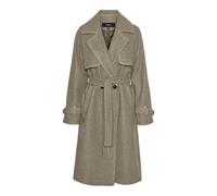 VERO MODA Damen VMPOPMILEY Long Coat Langmantel, Silver Mink/Detail:Melange, 42