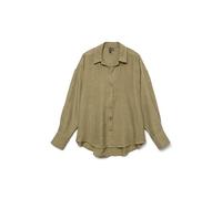 VERO Moda Damen Vmqueeny Ls Oversize Shirt WVN Ga Noos Langarmshirt