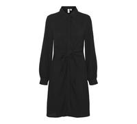 VERO MODA Damen Vmraluna L/S Shirt Abk Dress WVN Btq Ga Blusenkleid, Black, Medium