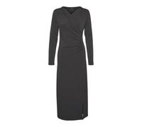 VERO MODA Damen VMRASMINE LS V-Neck 7/8 Dress JRS GA Jerseykleid, Asphalt, Medium