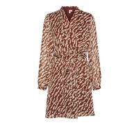 VERO MODA Damen VMRIE L/S ABK WRAP Dress WVN BTQ GA Wickelkleid, Fired Brick/AOP:RIE, L