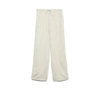 Schlupfhose VERO MODA "VMROSIE MW WIDE PANT NOOS", Damen, Gr. S, Länge 32, gardenia stripes:schwarz pinstripes, Web, Obermaterial: 85% Viskose, 15% Leinen, gestreift, oversize lang, Hosen Schlupfhose,