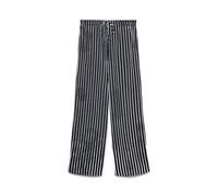 Schlupfhose VERO MODA "VMROSIE MW WIDE PANT NOOS", Damen, Gr. XS (34), Länge 32, sky captain stripes:weiß pinstripes, Web, Obermaterial: 85% Viskose, 15% Leinen, gestreift, oversize lang, Hosen Schlup
