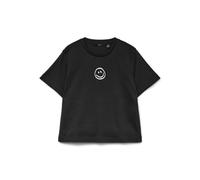 VERO MODA Damen Vmsara Mette Ss Top Box JRS Ga Noos, Black, XS