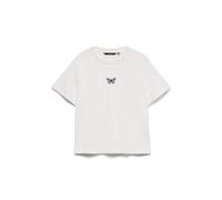 VERO MODA Regular Fit T-Shirt aus reiner Baumwolle Modell 'SARA' in Offwhite, Größe M