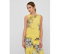 VERO MODA Damen VMSATINA SL TOP Top, per Pack Mehrfarbig (Cream Gold AOP: SATINA Print), 38 (Herstellergröße: M)