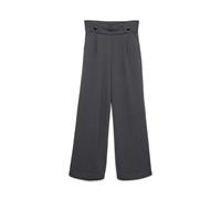 Anzughose VERO MODA "VMSTAR PANTS JRS GA NOOS", Damen, Gr. L (40), Länge 32, grau (grau pinstripe), Jersey, Obermaterial: 95% Polyester, 5% Elasthan, unifarben, loose fit normal, Hosen Anzughose (7735