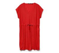 VERO MODA Damen Vmtassa Ss Short Dress JRS Noos, Fiery Red, X-Large