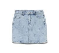 VERO MODA Damen Vmtessa Hr Short Emb Skirt Ra339, Light Blue Denim, 40