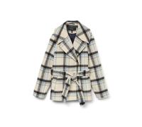 VERO MODA Damen Vmvera Shirley Check Jacket Boo, Oatmeal, s