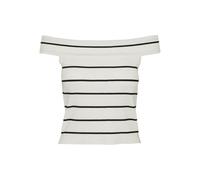 VERO MODA Damen Vmwillow Off Shoulder Ga Stricktop, Birch/Stripes:w. Black, XS EU