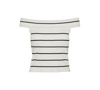 VERO MODA Damen Vmwillow Off Shoulder Ga Stricktop, Birch/Stripes:w. Black, XS EU