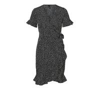Vero Moda Wickelkleid »VMHENNA 2/4 WRAP FRILL DRESS«, black aop tiny dots