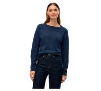 Vero Moda Regular Fit Pullover mit Rippbündchen Modell 'DOFFY' in Marine Melange, Größe M
