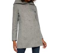 Vero Moda Dona - Kurzmantel in grau melierter Optik XS Slim Fit