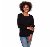 Rundhalspullover VERO MODA "VMCARE STRUCTURE LS O-NECK BLOUSE" Gr. XXL (44), schwarz (black) Damen Pullover Rundhalspullover aus Bio-Baumwolle (87930053-XXL)