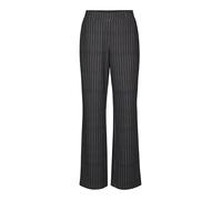 Anzughose VERO MODA "VMMAYA MY MW STRAIGHT PRINT PANT NOOS" Gr. L (40), Länge 32, schwarz (black print:oatmeal pinstripe) Damen Hosen (26640355-L) black print:oatmeal pinstripe