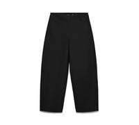 Anzughose VERO MODA "VMSOFIA MW BARREL PANT NOOS", Damen, Gr. S, Länge 30, schwarz, Web, Obermaterial: 62% Polyester, 31% Baumwolle, 7% Elasthan, unifarben, weit lang, Hosen Anzughose, Materialmix (68