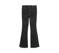 Bootcut-Jeans VERO MODA "VMFLASH MR FLARED JEANS LI170 GA NOOS", Damen, Gr. M (38), Länge 34, schwarz, Denim/Jeans, Obermaterial: 65% Baumwolle, 18% Polyester, 8% Viskose, 7% Elastomultiester, 2% Elas