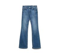 Bootcut-Jeans VERO MODA "VMFLASH MR FLARED POCKET JNS RA3042 NOOS", Damen, Gr. XL (42), Länge 32, blau (medium blau denim), Denim/Jeans, Obermaterial: 99% Baumwolle, 1% Elasthan, unifarben, Jeans (422
