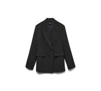 Jackenblazer VERO MODA "VMBESTIE LS LOOSE BLAZER NOOS", Damen, Gr. L, grau (dunkelgrau melange), Web, Obermaterial: 94% Polyester, 4% Viskose, 2% Elasthan, unifarben, relaxed fit hüftlang, Blazer (561