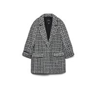 Longblazer VERO MODA "VMFRIDA LS REGULAR BLAZER NOOS", Damen, Gr. 40, grün (schwarz detail:melange boucle), Web, Obermaterial: 63% Polyester, 36% Viskose, 1% Elasthan, meliert, regular fit Po-bedecken