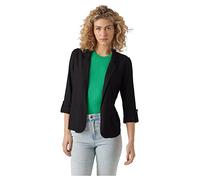 VERO MODA Loose Fit Kurzblazer aus Viskose-Leinen-Mix Modell 'JESMILO' in Black, Größe S