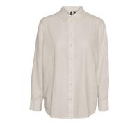 VERO MODA Damen VMLINN LS Shirt WVN NOOS Hemd, Moonbeam, X-Small
