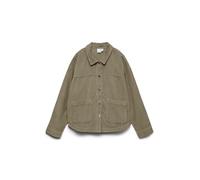 Cordjacke VERO MODA "VMJAMIE LS CORDUROY SHACKET MIX NOOS", Damen, Gr. XS, mermaid, Cord, Obermaterial: 100% Baumwolle, unifarben, Jacken, Baumwolle (14239039-XS) mermaid