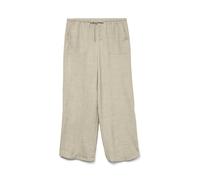 VERO MODA Damen VMMELANEY HW Loose Pant WVN GA NOOS Hose, Overcast/Detail:Melange, M