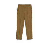 Anzughose VERO MODA "VMZOEY MW TAPERED PANT NOOS", Damen, Gr. 36, Länge 30, braun (butternut), Web, Obermaterial: 74% Polyester, 20% Viskose, 6% Elasthan, unifarben, lang, Hosen Anzughose, Materialmix