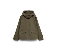 Kurzjacke VERO MODA "VMLEANNE JACKET BOO", Damen, Gr. M, kalamata, Web, Obermaterial: 100% Polyester, unifarben, bequem hüftbedeckend, mit Riegel abgesteppte Kante, Jacken Kurzjacke (89310700-M) kalam