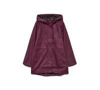 Regenjacke VERO MODA "VMMALOU COATED JACKET", Damen, Gr. M (38), rot (winetasting), Web, Obermaterial: 100% Polyester, unifarben, casual, Po-bedeckend, Langarm, Jacken (67728417-M) winetasting