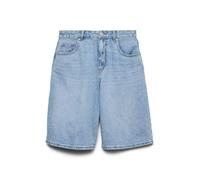 Jeansshorts VERO MODA "VMRAILA MR DENIM JORTS NOOS", Damen, Gr. S, N-Gr, light blau denim, Denim/Jeans, Obermaterial: 100% Baumwolle, unifarben, loose fit kurz, Jeans Jeansshorts, Baumwolle, loose fit