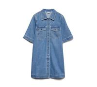 Vero Moda Fenja Kurzes Kurzarmkleid (Herstellerartikelnummer: 10317552-MediumBlueDenim-S)