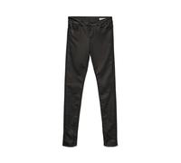 Stretch-Hose VERO MODA "VMSEVEN COATED" Gr. XXS, Länge 30, schwarz (black) Damen Hosen Röhrenhosen (519427-XXS)