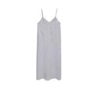 Trägerkleid VERO MODA "VMSELMA 7/8 SINGLET DRESS NOOS", Damen, Gr. L, N-Gr, navy blazer stripes:snow weiß, Web, Obermaterial: 85% Baumwolle, 15% Leinen, gestreift, lang, V-Ausschnitt, Kleider Trägerkl