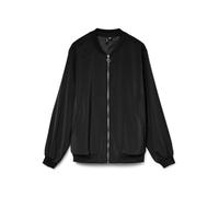 Bomberjacke VERO MODA CURVE "VMCCOCO L/S BOMBER GA NOOS CUR", Damen, Gr. 48, schwarz, Web, Obermaterial: 96% Polyester, 4% Elasthan, unifarben, Rippbündchen, Jacken (72534000-48) schwarz