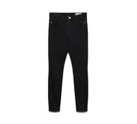 Skinny-fit-Jeans VERO MODA "VMPOLLY MR SKINNY JEANS RA135 NOOS", Damen, Gr. M, Länge 30, schwarz, Denim/Jeans, Obermaterial: 98% Baumwolle, 2% Elasthan, unifarben, skinny fit lang, Jeans, Baumwollmisc