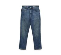 Skinny-fit-Jeans VERO MODA "VMROSIE MR SLIM ANK J NOOS RA3047", Damen, Gr. M, Länge 32, dunkelblau denim, Denim/Jeans, Obermaterial: 99% Baumwolle, 1% Elasthan, unifarben, slim fit knöchellang, Jeans 