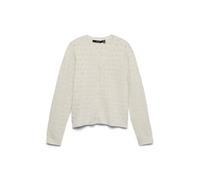 VERO MODA Regular Fit Strickjacke mit einreihiger Knopfleiste Modell 'DOFFY' in Ecru, Größe S