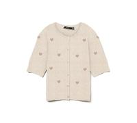 Vero Moda Strickjacke Doffy Intarsia 2/4-Arm O-Ausschnitt