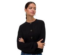 Strickjacke VERO MODA "VMLEA LS O-NECK CARDIGAN NOOS", Damen, Gr. XS, schwarz, Strick, Rippstrick, Obermaterial: 100% Polyacryl, unifarben, modisch, loose fit hüftlang, Rundhals, Langarm, Strickjacken