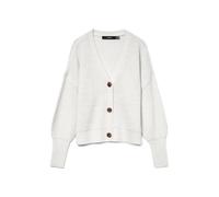 Strickjacke VERO MODA "VMLEA LS V-NECK CUFF CARDIGAN" Gr. S (36), rot (cloud dancer) Damen Strickjacken (48977807-S) cloud dancer