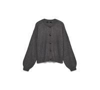 Vero Moda Relaxed Fit Strickjacke mit einreihiger Knopfleiste Modell 'LEA' in Anthrazit, Größe S