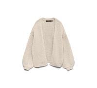 Strickjacke VERO MODA "VMMAYBE LS OPEN CARDIGAN GA REP", Damen, Gr. XS, birch, Strick, Obermaterial: 100% Polyester, unifarben, loose fit hüftbedeckend, ohne Ausschnitt, Rippbündchen, Strickjacken (29
