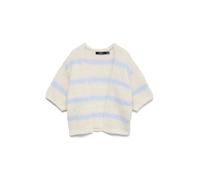 Strickjacke VERO MODA "VMMAYBE 2/4 OPEN CARDIGAN NOOS", Herren, Gr. XL, birch stripes:cashmere blau, parfait pink, Strick, Obermaterial: 100% Polyester, gestreift, normal, V-Ausschnitt, Strickjacken S