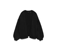 Strickjacke VERO MODA "VMMAYBE LS OPEN CARDIGAN GA REP", Damen, Gr. S, schwarz, Strick, Obermaterial: 100% Polyester, unifarben, loose fit hüftbedeckend, ohne Ausschnitt, Rippbündchen, Strickjacken (9