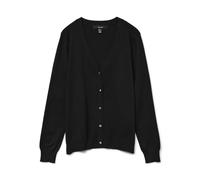 Vero Moda Strickjacke VMSILJE LS V-Neck Cardigan - Feinstrick, V-Ausschnitt, schwarz Gr. S